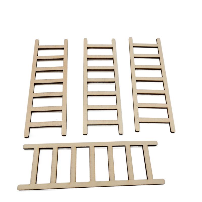10 шт. Мини деревянная стремянка Мини садовая лестница мебель орнамент DIY ремесло аксессуар для ландшафтного декора Миниатюрная лестница