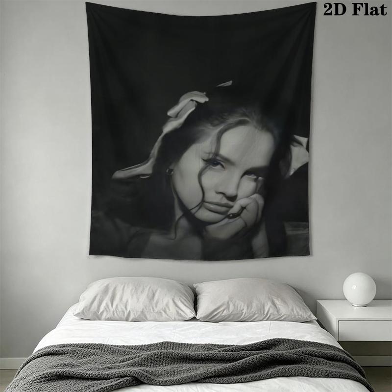 Lana Del Rey Wall Tapestry Aesthetic Wall Hanging Printed Fabric Blanket Decorative Tapestries for Bedroom Living Room Home Decor
