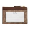 New COACH Skinny Id Case Artificial Leather Plastic Card Holder Mini Women's Brown Yellow & Brown CW870-IMXHE