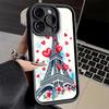 Чехол для телефона iPhone 17 Air 16E 15 16 Pro Max Франция Эйфелева башня Париж Чехол 14 Plus 13 12 Mini Мягкий силиконовый Fundas