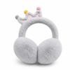 Cartoon Crown Foldable Ear Warmers Windproof Faux Fur Earmuffs Fluffy Ear Covers  For Girls Kids