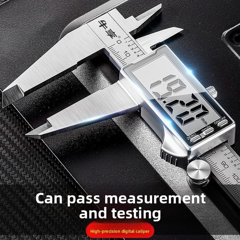 High Precision 0-150mm Digital Vernier Caliper - Stainless Steel Carbon Fiber Industrial Grade Watch LCD Display Tool