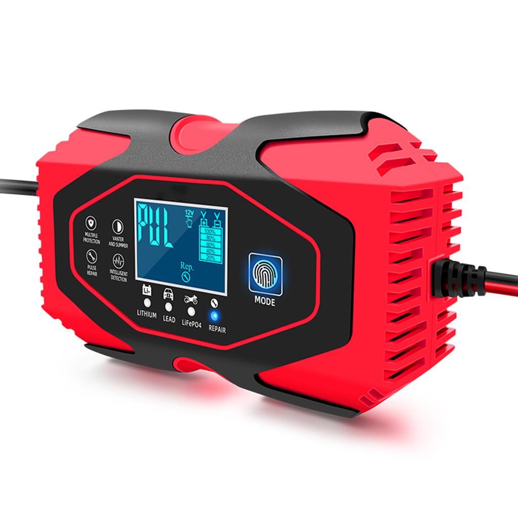 Full Power Auto Stop Car Battery Charger 12V/24V 2ah-150ah Lead Acid Battery AGM GEL& Lithium