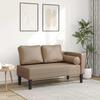 VidaXL Chaise Longue with Cushions Cappuccino Faux Leather, Upholstered Sofa, Sofa for Bedroom, Sofa for 2 4007569
