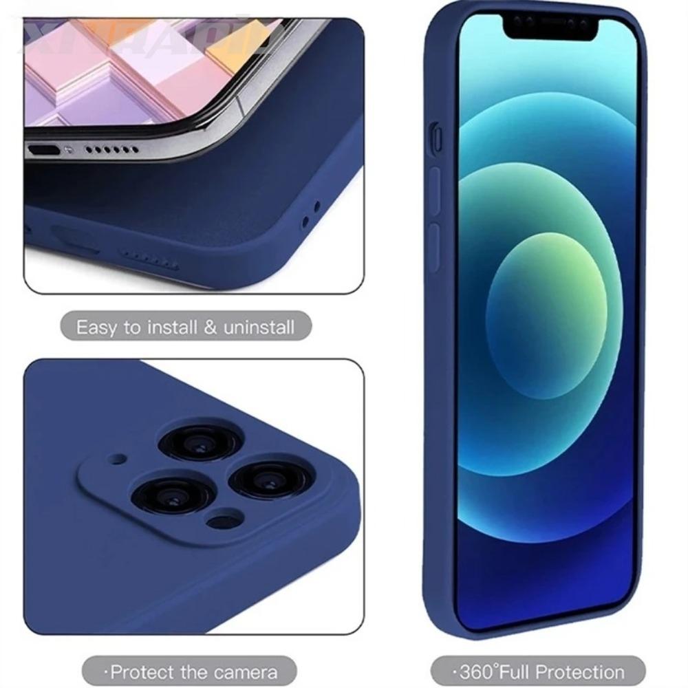 Funda al Liquid Silicone Phone Case For For Iphone 17 Air 16 16e Pro Max 15 14 Plus Wireless Charging Soft Back Cover