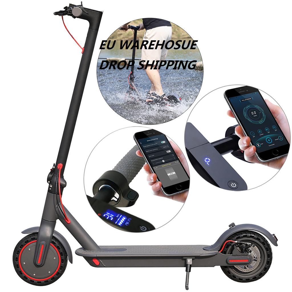AOVOPRO 12.5KG Lightweight Foldable Electric Scooter 350W Motor 8.5 Inch Solid Tire Adult E-scooter Germany Stock