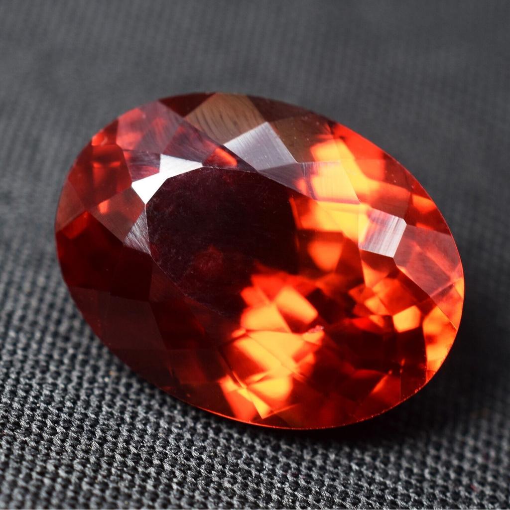 Natural Orange Sapphire Loose Gemstone 11.80 ct Flawless Ceylon Oval Shape September Birthstone Gift