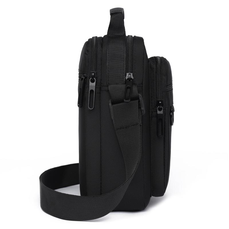 Мужская водонепроницаемая наплечная сумка - Большая вместимость, деловая/для отдыха, кроссбоди с многослойными карманами