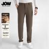 JOW Men's Wool Blend Thickened Brushed Straight-Fit Casual Pants