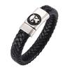 Fashion Men Leather Bracelets Punk Jewelry Male Wolf Head Charms Bracelets Bangles Wristband