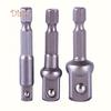 Diam 3 Pcs Socket Adapter Set Hex Shank To 1/4 3/8 1/2 Inch Impact Driver Drill Bits Accessories