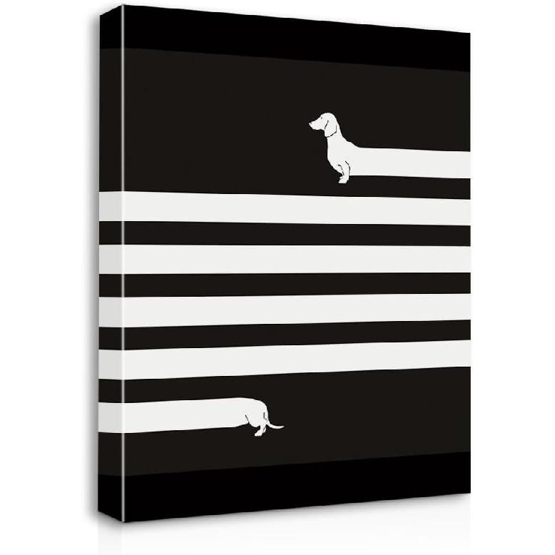 Funny Dachshund Canvas Wall Art Prints Framed for Dog Lovers - House Wall Decor for Living Room, Girls Bedroom - 11X14 inch Artwork Signs, Dachshund