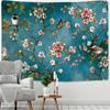 Plants Wildflowers Flowers Birds Tapestry Wall Hanging Floral Hippie Boho Tapestry Landscape Home Living Room Decoration
