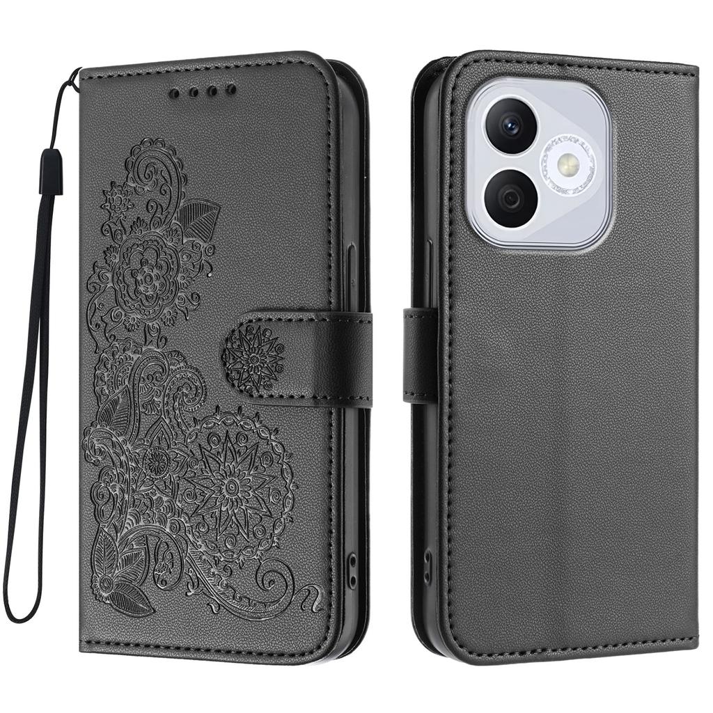 For Honor 400 Lite Phone Cases Mandala Flower Leather Wallet Mobile Cover with Strap