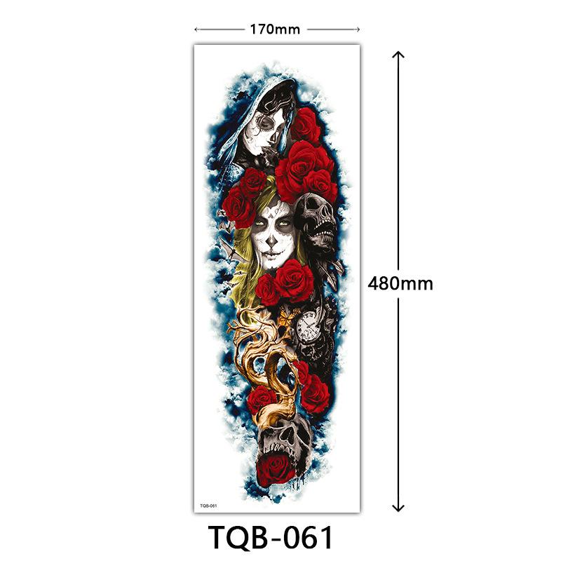 Наклейка-тату на всю руку, Наклейка-тату на всю руку с большой картинкой, Наклейка-тату с цветами на руку Тату