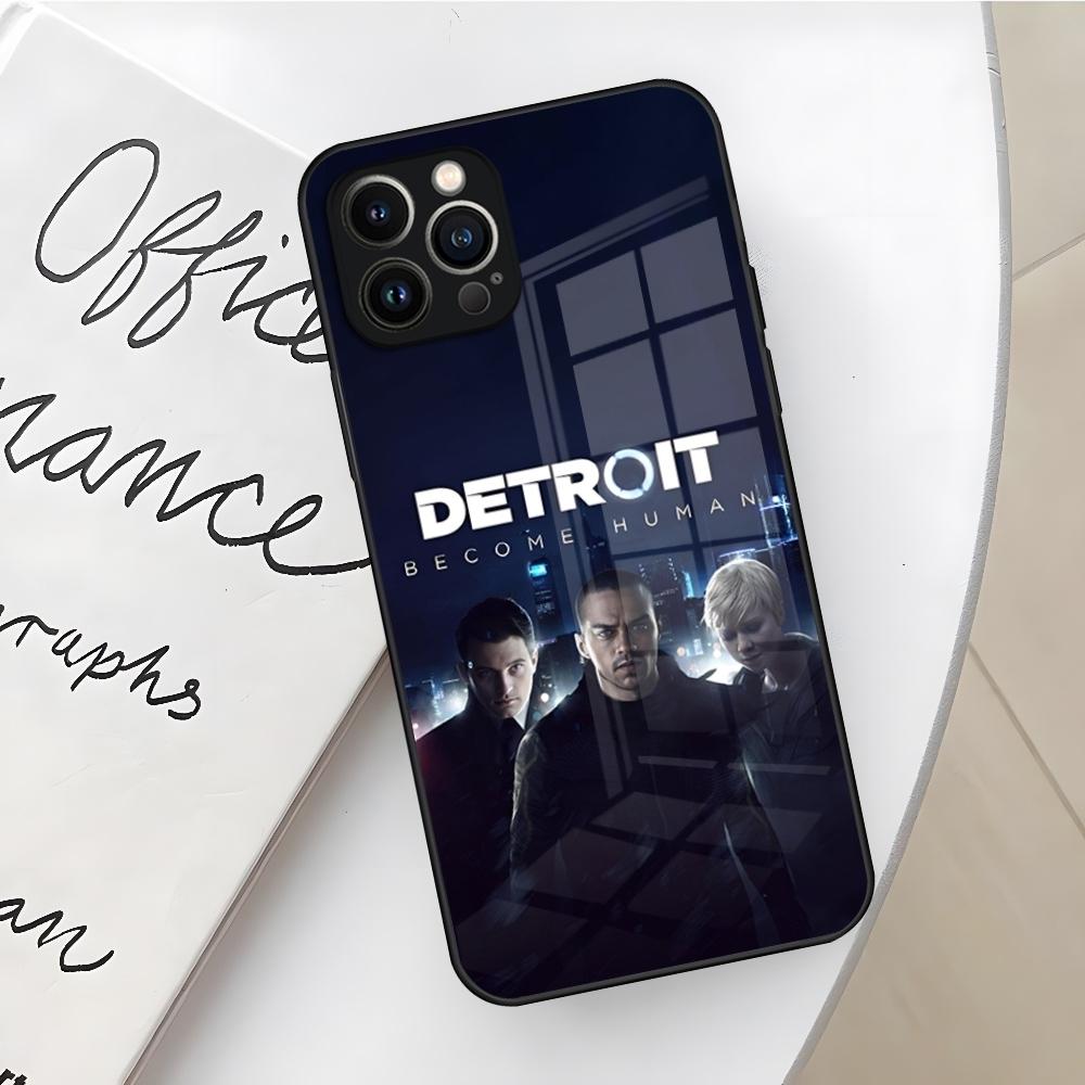 Чехол для телефона Игра Detroit Become Human для Iphone 17 16 Air 15 14 12 11 13 Pro Max Mini X Xr Xs Se Puls стеклянная крышка
