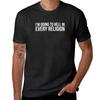 Крутая Футболка Я Иду В Ад Во Всех Религиях Атеизм Факты Футболка TShirt тяжеловесы эстетичная одежда смешные футболки для мужчин