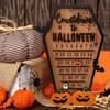 Halloween Countdown Calendar Wooden Sign for Decoration