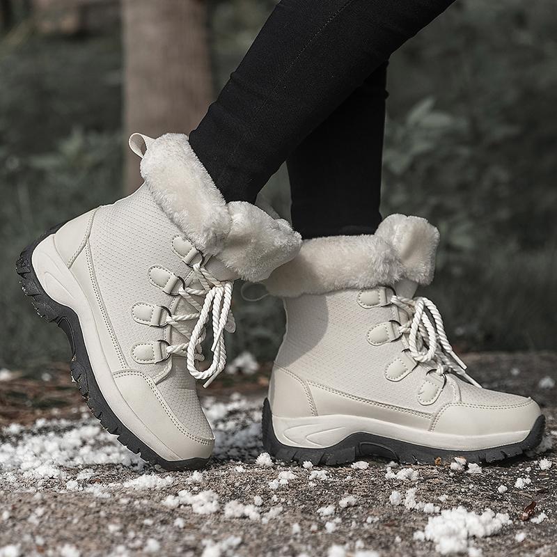 TUINANLE Женские зимние ботинки, водонепроницаемые теплые зимние ботильоны, плюс мужская теплая обувь, толстый плюш