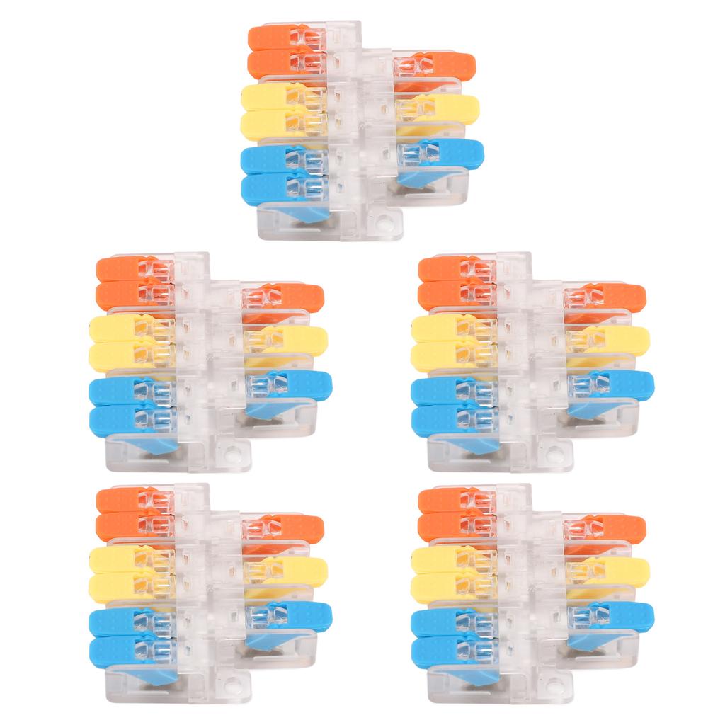 5 шт. 3 в 6 выходов Электрический соединитель проводов 41А 450В Быстрое соединение проводов Кабельный соединитель для 0,5?6мм2