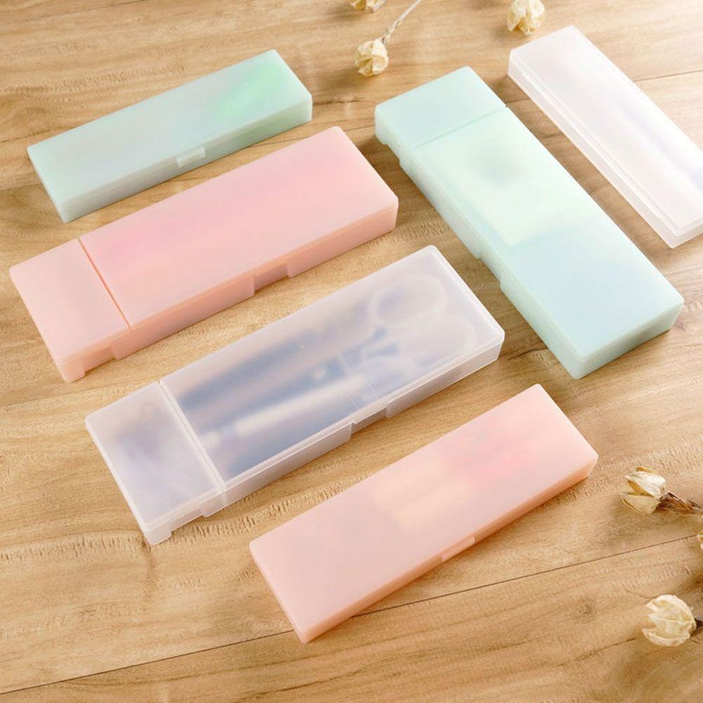 Frosted Pencil Case Non-toxic Stationery Box Simple Pencil Box  for School