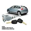 Для Peugeot 407 Citroen C4 2004-2011 Picasso 2006-2008 Передний Левый Цилиндр Замка Двери с 2 Ключами