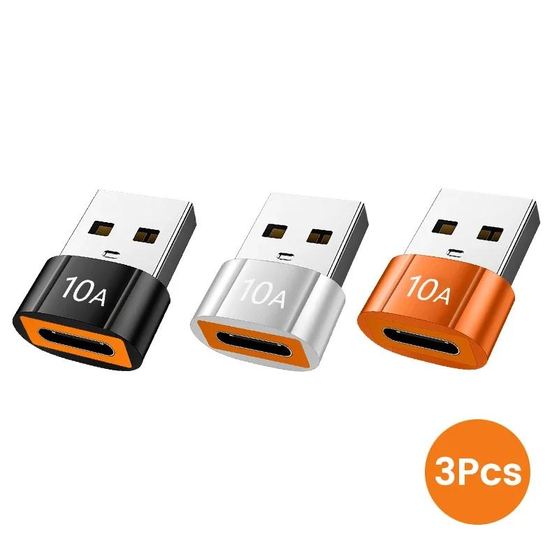 10A USB 3.0 Type C адаптер TypeC Female to USB Male конвертер Быстрая зарядка Передача данных для Macbook Xiaomi Samsung OTG разъем