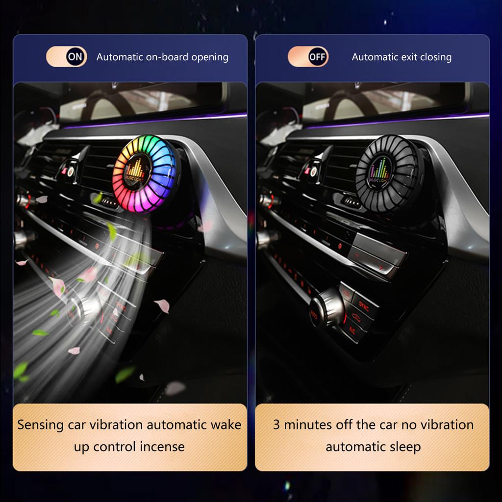 Ароматический диффузор для ароматерапии на вентиляционном отверстии автомобиля с цветной светодиодной подсветкой, ароматы для расслабляющей езды