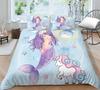 Mermaid Bedding 3D Girl Princess Room Duvet Cover Pillowcase 2/3pcs Single/double Bed Full-size Home Textile Girl Woman Gift