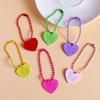 Прочный красочный брелок в форме сердца, креативный милый брелок в форме сердца, кавайный рюкзак, украшения, аксессуары, подарки