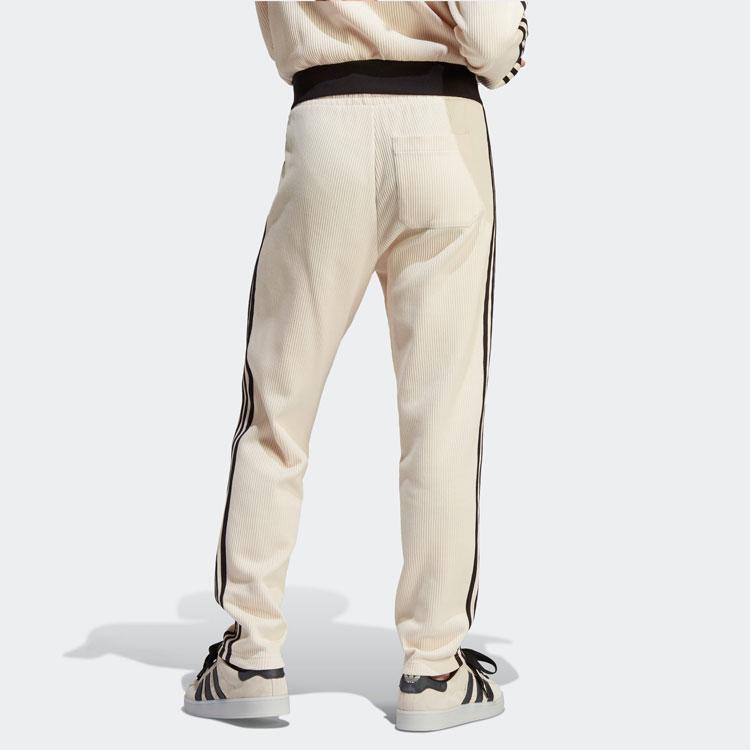 Adidas Оригинальные повседневные прямые брюки Adicolor Waffle Beckenbauer с полосатым принтом, мужские брюки белого цвета HR3308