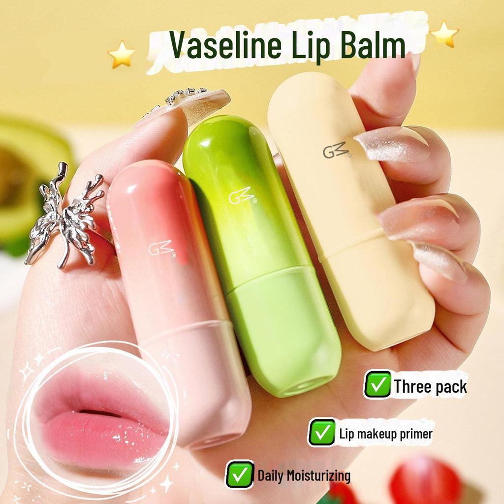 Набор бальзамов для губ с бесцветным вазелином: Увлажняет, насыщает влагой, уменьшает морщины вокруг губ, подходит для женщин, мужчин и детей.
