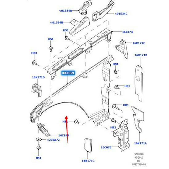 Переднее крыло Executive для Land Rover Range Rover 2013-2018 - LR061809/LR061808