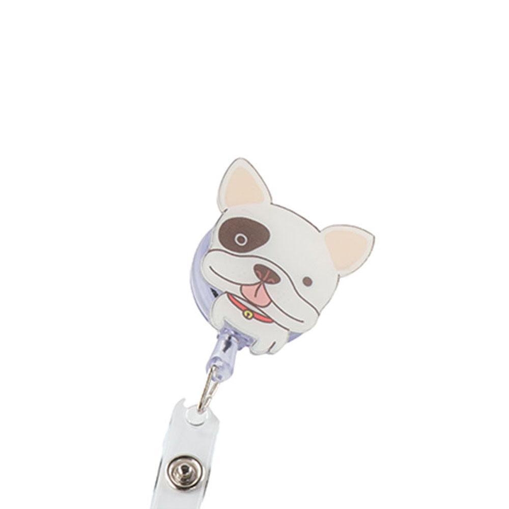 Cat Puppy Dog Badge Holder Cartoon Animals Easy Pull Buckle Nurse Badge Reel Doctor Students