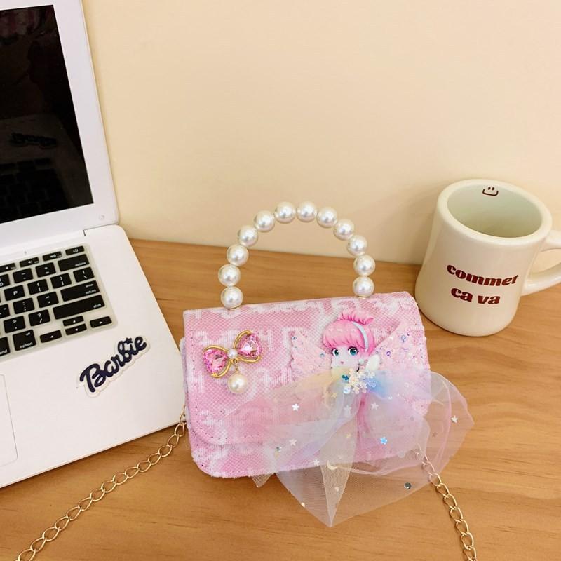 Stylish Charming And Handbag For Girls Featuring Princess Theme And Adorable Bow