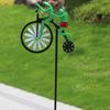 Винтажный велосипедный сплав Wind Spinner Frog Eating Bike Animal Kinetic Spinner Yard Art Windmill Sculpture Garden Decor