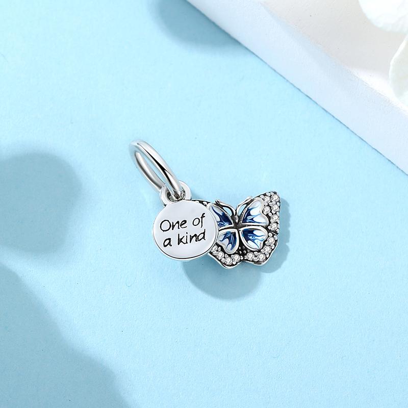 Original Charms Butterfly Firefly Lucky Clover Beads Fit Pan Brand Bracelets Necklaces Diy Jewelry for Women