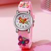 Новые детские мультяшные часы 3D рельеф Изысканные часы для учеников начальной школы Милые часы с бабочкой и цветком Кварцевые часы