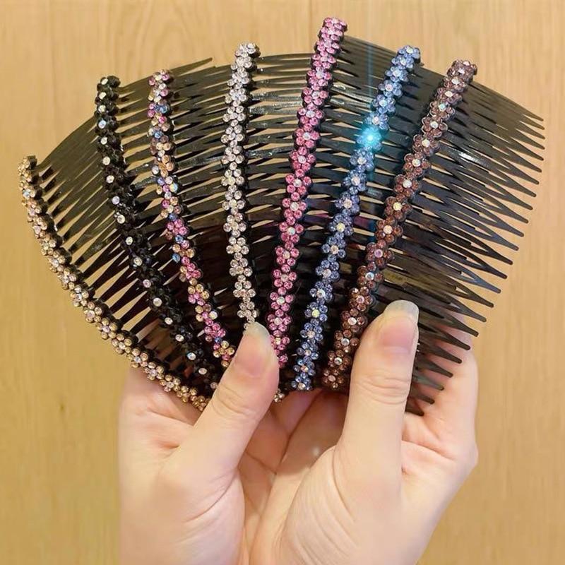 Hair Side Combs French Hair Comb Straight Teeth Hair Hairpins Hair Side Comb Bridal Wedding Veil Comb Hair Accessories Headwear