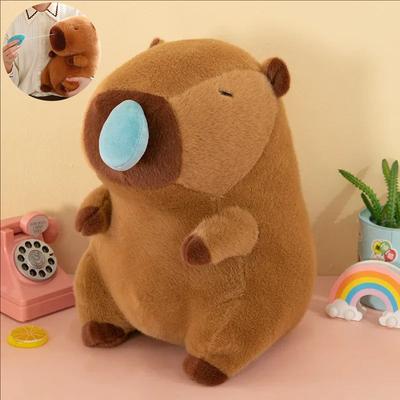 Милая плюшевая игрушка капибара с растягивающимися соплями K Simulation Animal Plush, плюшевая игрушка, кукла, детский подарок, черепаха, капибара, фруктовая кукла