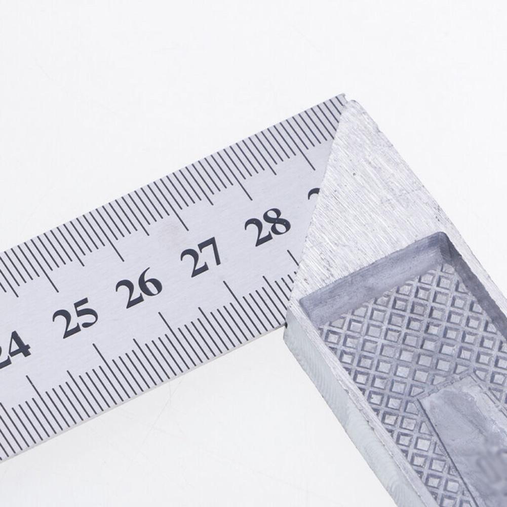 30cm Stainless Steel Right Angle Measuring Rule Tool Square Ruler 0-12 Inches Straight 90 Degree Angle Ruler Carpentry Measuring