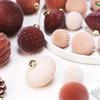 Новый flocked Рождественский шар Подарочный шар Рождественские шары Украшение для Рождественской елки DIY Рождественские украшения Рождественская елка Подвески