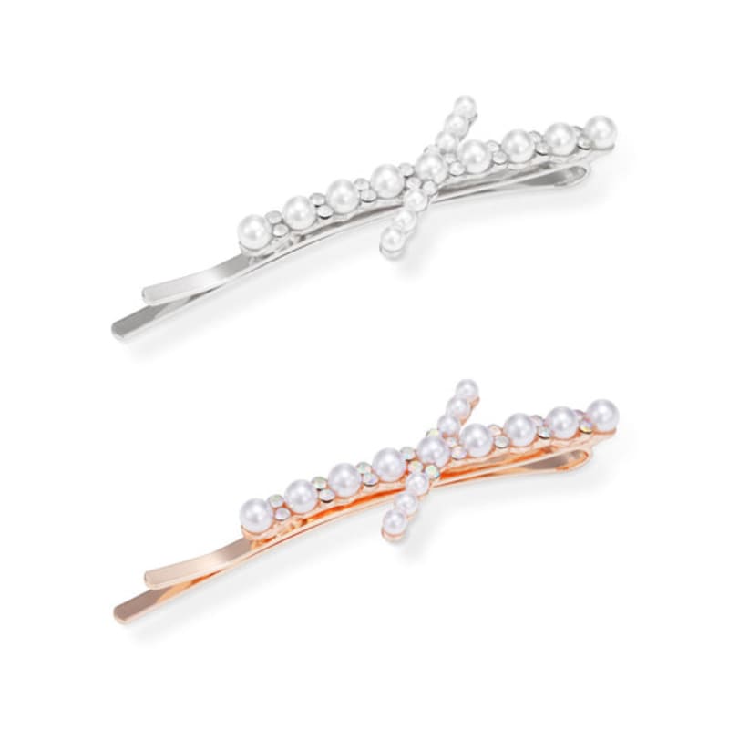 ELLEHAIR Cross Pearl Q Hairpin ELHP031