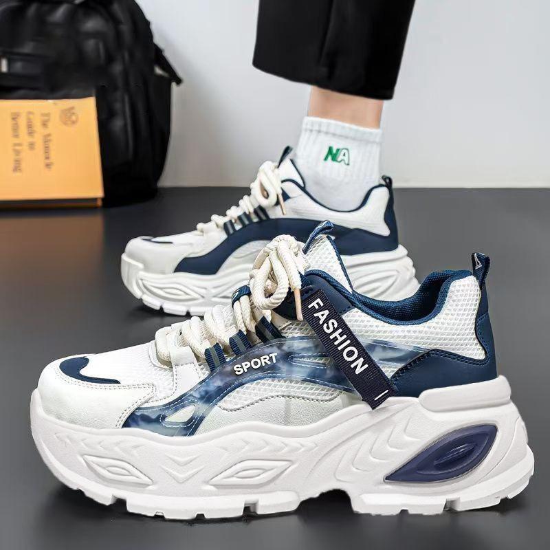 Men S Summer Breathable Mesh Thick Sole Running Sneakers