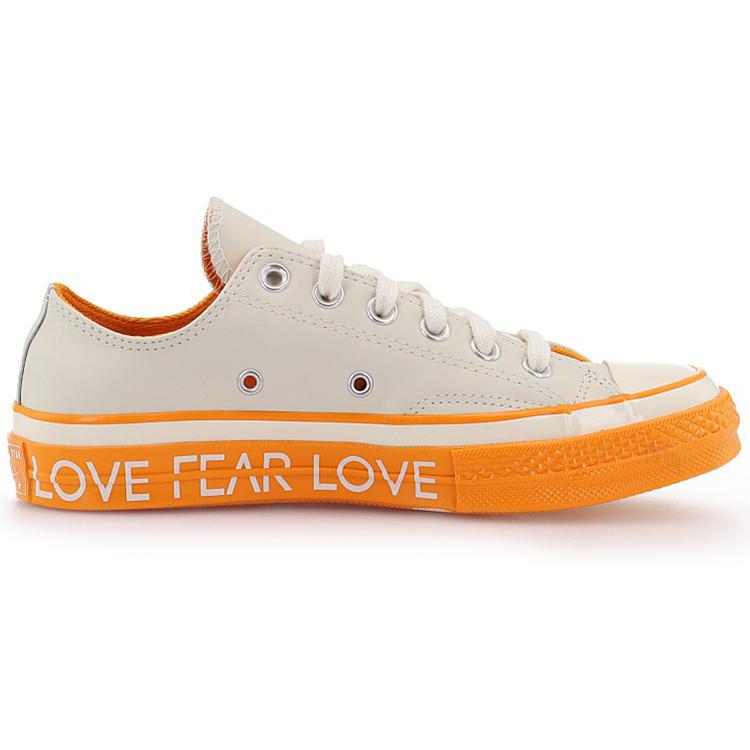 Кеды Chuck 70 Wmns Converse Низкие с принтом Love - Кремовый Женские 563474C