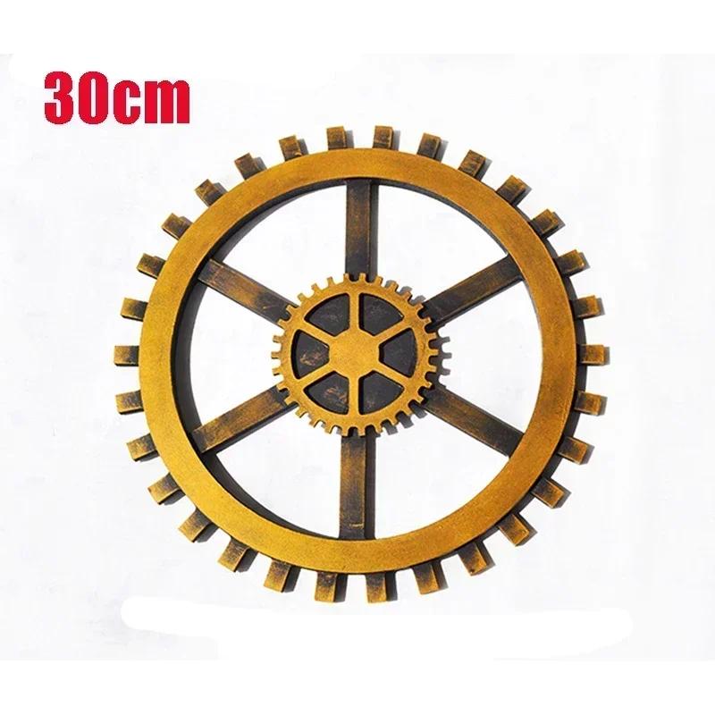 Винтажное золотое деревянное колесо стимпанк шестерня скульптура шестерня ретро дизайн украшения бар паб настенный декор шестеренка деревенское декоративное деревянное ремесло