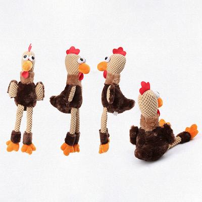 Игрушка для жевания для собак и щенков в форме курицы, мягкая, со скрипучим звуком, плюшевая кукла, зоотовар