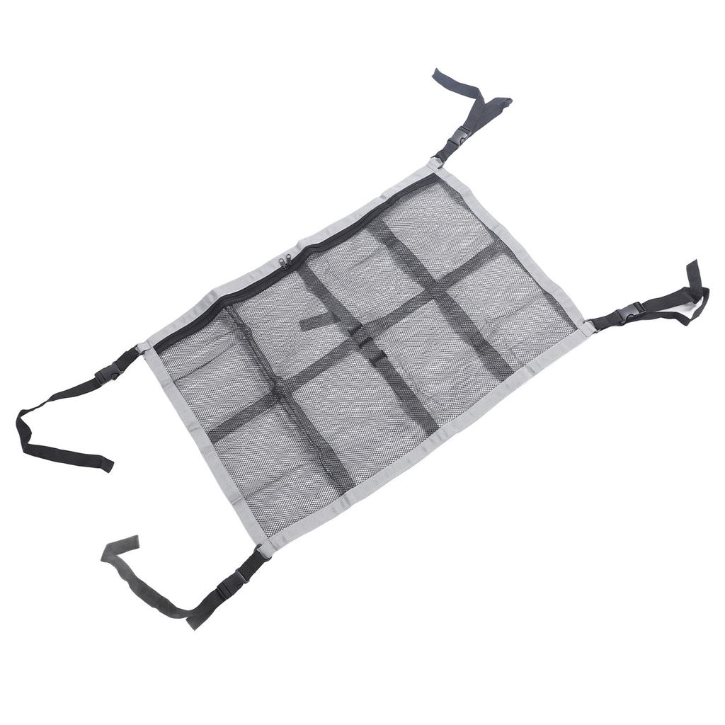 Mesh Car Roof Storage Organizer Multifunctional Double Layer Strengthen Load Bearing Ceiling Cargo Net for Truck SUV L