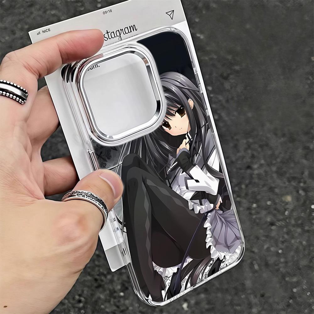 Japanese Anime Phone Case For Iphone 13 12 11 17 16 15 Pro Max 14 Plus 17Air 16E 17E Coque Phone Cover Funda Light Luxury