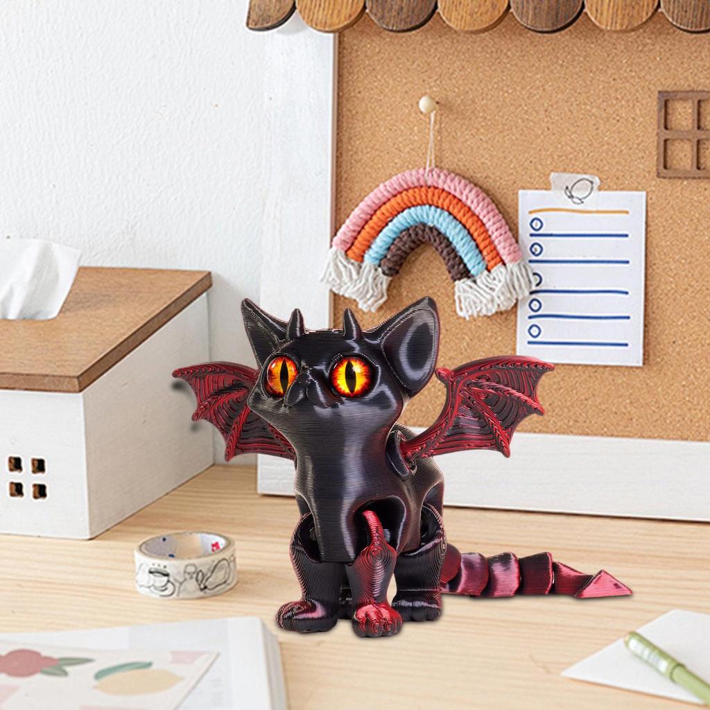 3D-печатная многосуставная фигурка, подвижный ангел, демоны, кошка, фигурка животного для украшения стола и дома